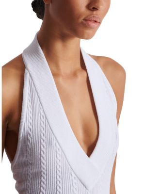  Cable Knit Halterneck Top