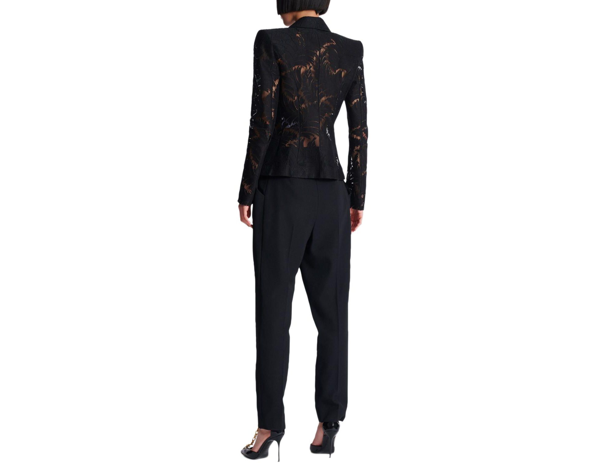 1-Button Fitted Lace Jacket — Image 3