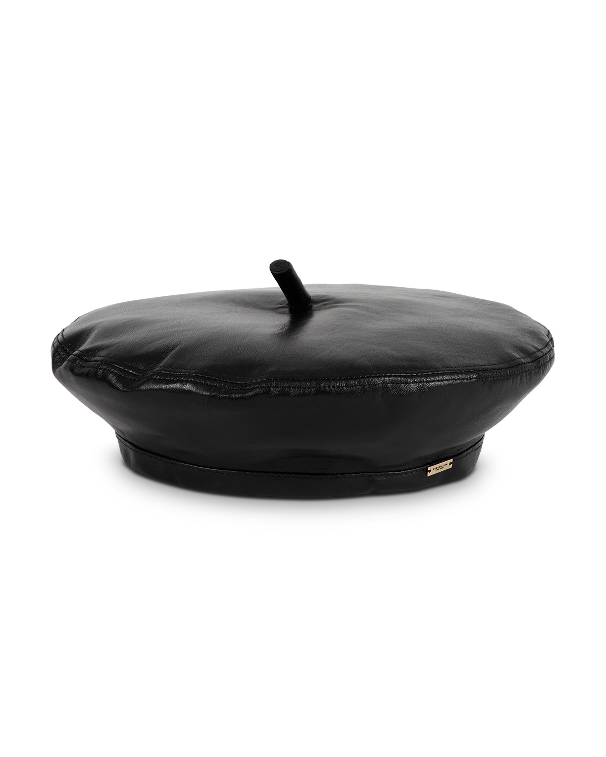 Carter Leather Beret With Stem