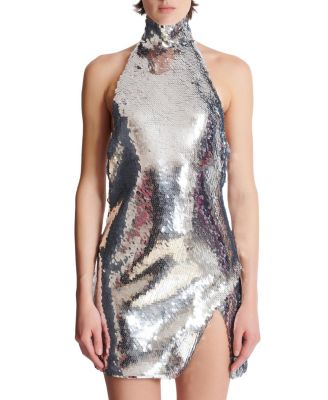 Short Sequinned Halterneck Dress