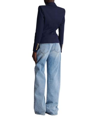  Fitted Wool 6-Button Jacket