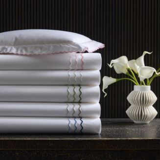 Matouk Axel Embroidered Percale Sheets | Bloomingdale's Home