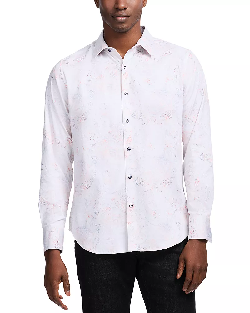 Robert Graham Addington Cotton Blend Button Down Shirt