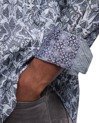 Highland Cotton Blend Button Down Shirt