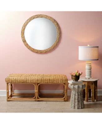 Relief Carved Round Mirror