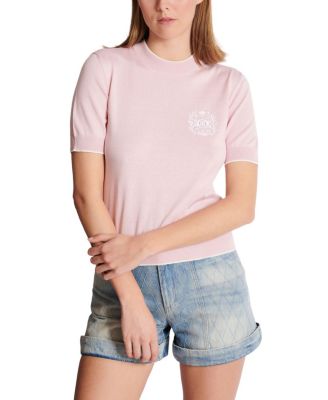  Embleme-Embroidered Knit Top