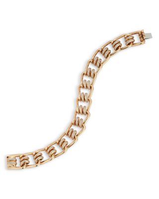18K Rose Gold Huxley Diamond Coil Link Bracelet
