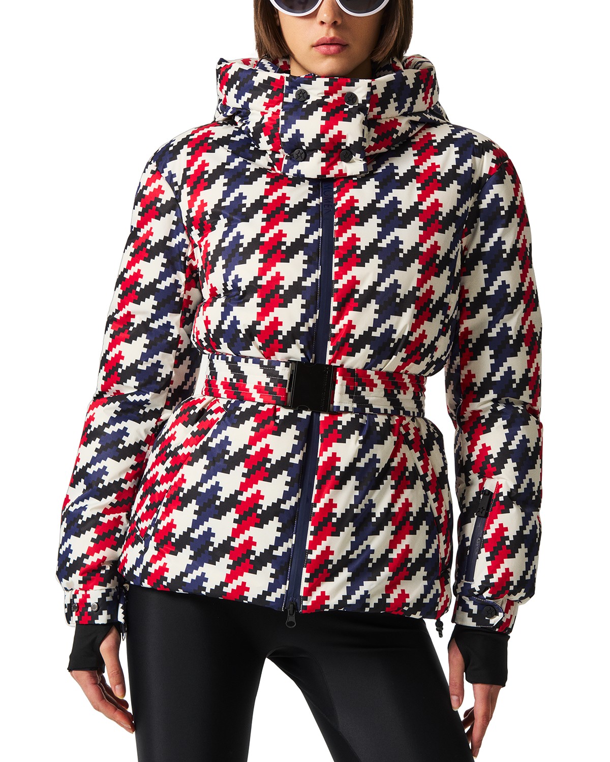 Perfect Moment Candice Ski Parka in Houndstooth