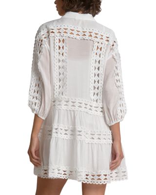 Three Quarter Sleeve Swim Cover Up Dress