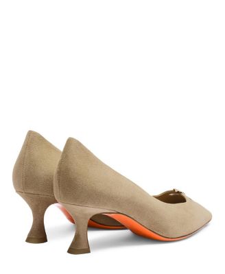  Women's Suede Mid-Heel Pump