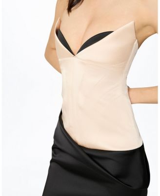  Draped Sweetheart Corset Dress