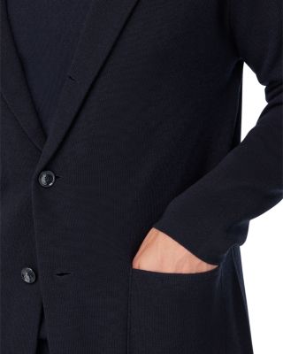 Extra Fine Merino Wool Knitted Regular Fit Blazer - Exclusive