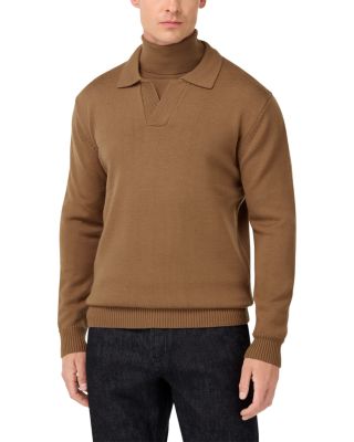 Knitted Merino Wool Polo Shirt