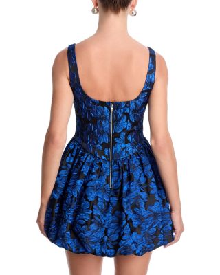 Floral Brocade Bubble Mini Dress - Exclusive