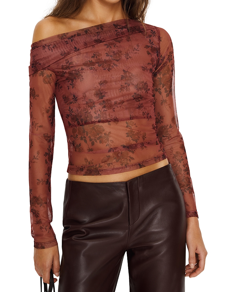 Reformation Elio Knit Top In Brown