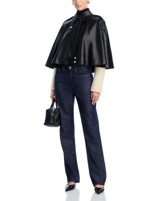 Beatrix Coated Twill Cape Jacket