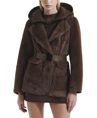 Aspen Faux Fur Jacket With Removable Down Hood