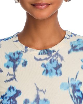 Yana Printed Mesh Long Sleeve Tee