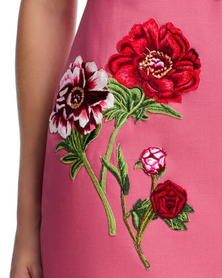 Floral Embroidered Short Sleeve Dress