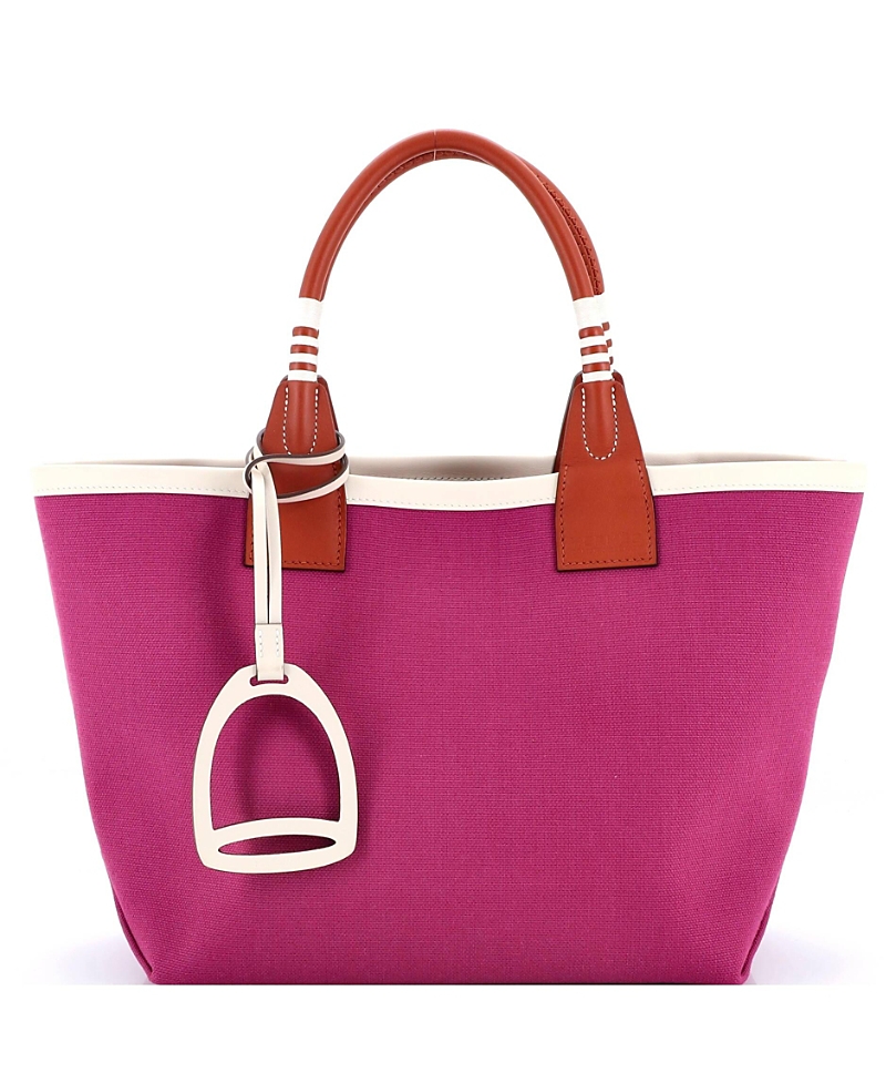 Click to view more detailed imagery on our partner's website Pre-owned Pre-owned Hermes Hermes 25 Sac Steeple Tote Toile With Leather In Pink