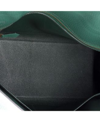  Kelly 32 Handbag Green Ardennes with Gold Hardware