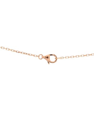  Logo Double C Pendant Necklace 18K Rose Gold with Diamonds