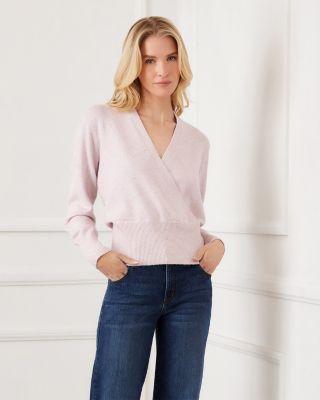 Sequin Crossover Wrap Sweater