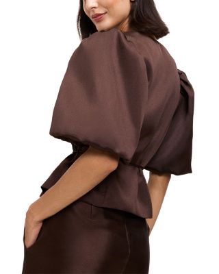 Ivy Satin Puff Sleeve Jacket