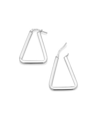  Sterling Silver Trinity Midi Hoops