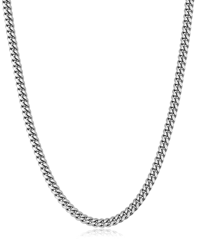 Oradina Sterling Silver In Command Cuban Chain