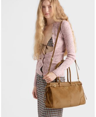 Bonnie Large Convertible Suede Shoulder Handbag