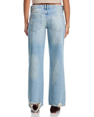 Tennessee Studded Distressed Low Rise Boyfriend Fit Jeans in Destroy