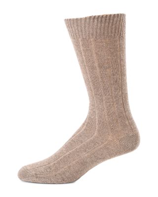 Cashmere Blend Ribbed Crew Socks - Exclusive