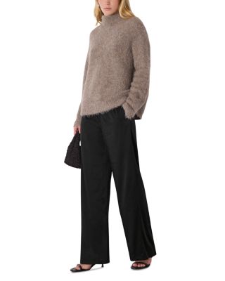 Textured Satin Pintuck Pants 