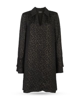 Metallic Dobby Mini Dress 