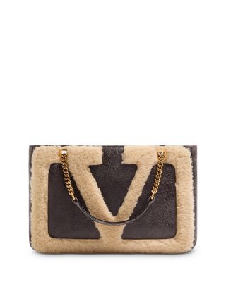 Viva Superstar Small Shearling Shopping Shoulder Bag