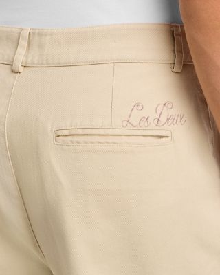 Romeo Pleated Canvas Graphic Pants