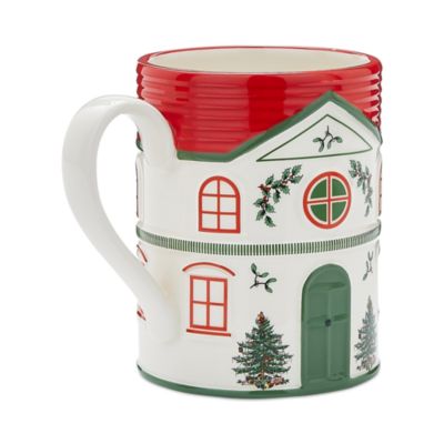 Christmas Tree Christmas Village Red Mug