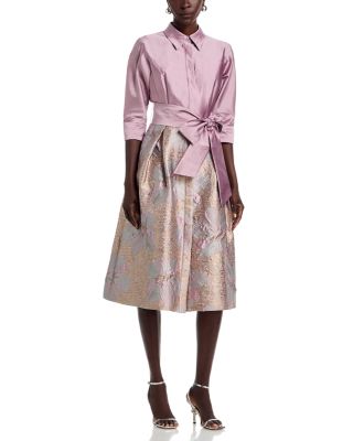 Taffeta Jacquard Shirtdress