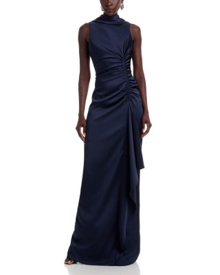 Charmeuse Roll Collar Gown