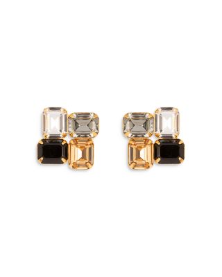 Piccolo Crystal Square Mosaic Stud Earrings