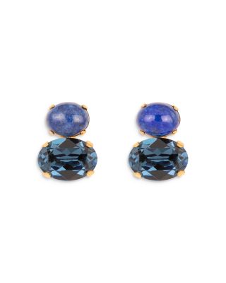 Yvette Gemstone & Crystal Drop Earrings