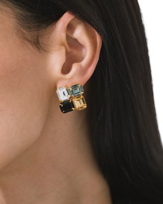 Piccolo Crystal Square Mosaic Stud Earrings