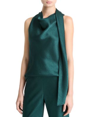 Fluid Satin Scarf Top