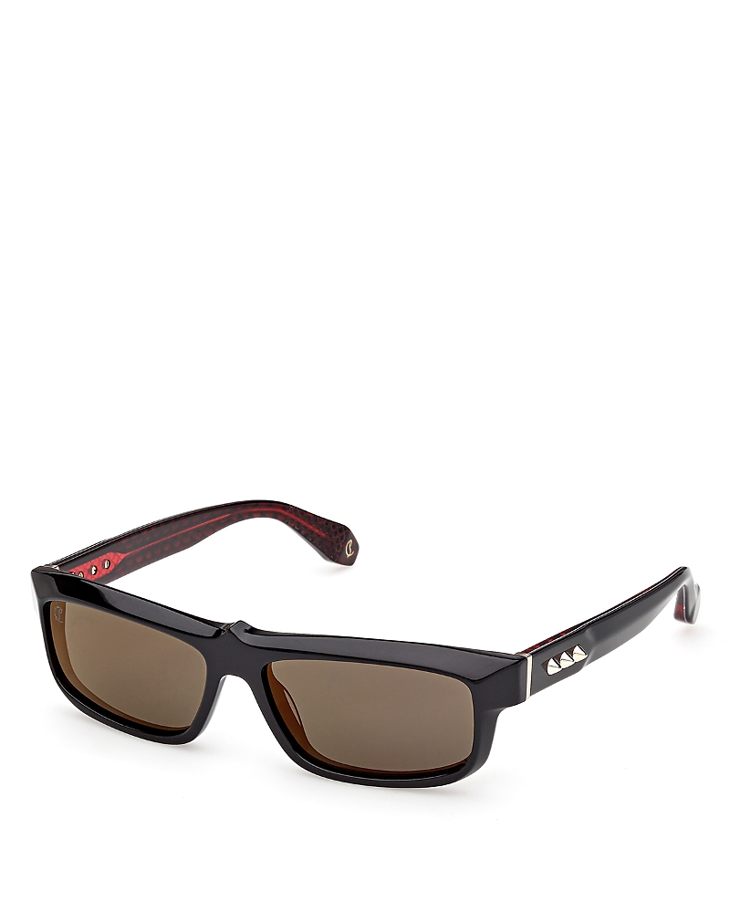 Christian Louboutin Square Sunglasses, 57mm In Black