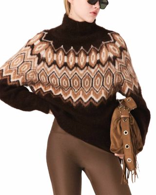 Montebianco Fair Isle High Neck Sweater