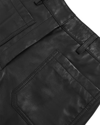 Priya Leather Flare Trousers