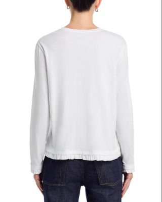 The Romeo Contrast Ruffle Long Sleeve Tee