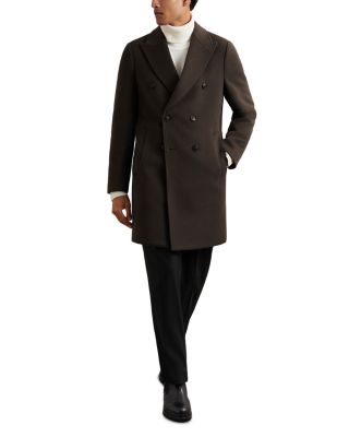 Timpano Wool Blend Regular Fit Double Breasted Overcoat