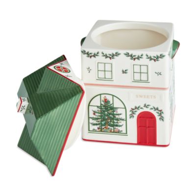 Christmas Tree Christmas Village Canister